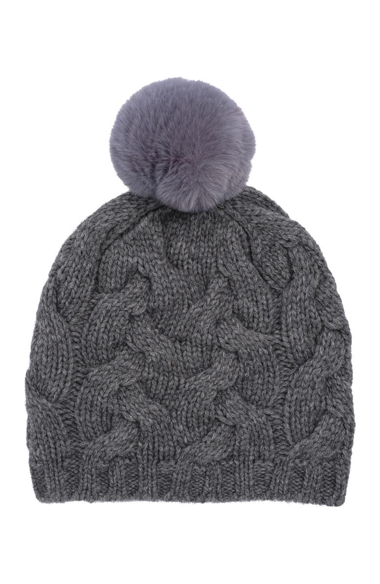 Echo Park Cable Beanie, Main, color, Dark Grey