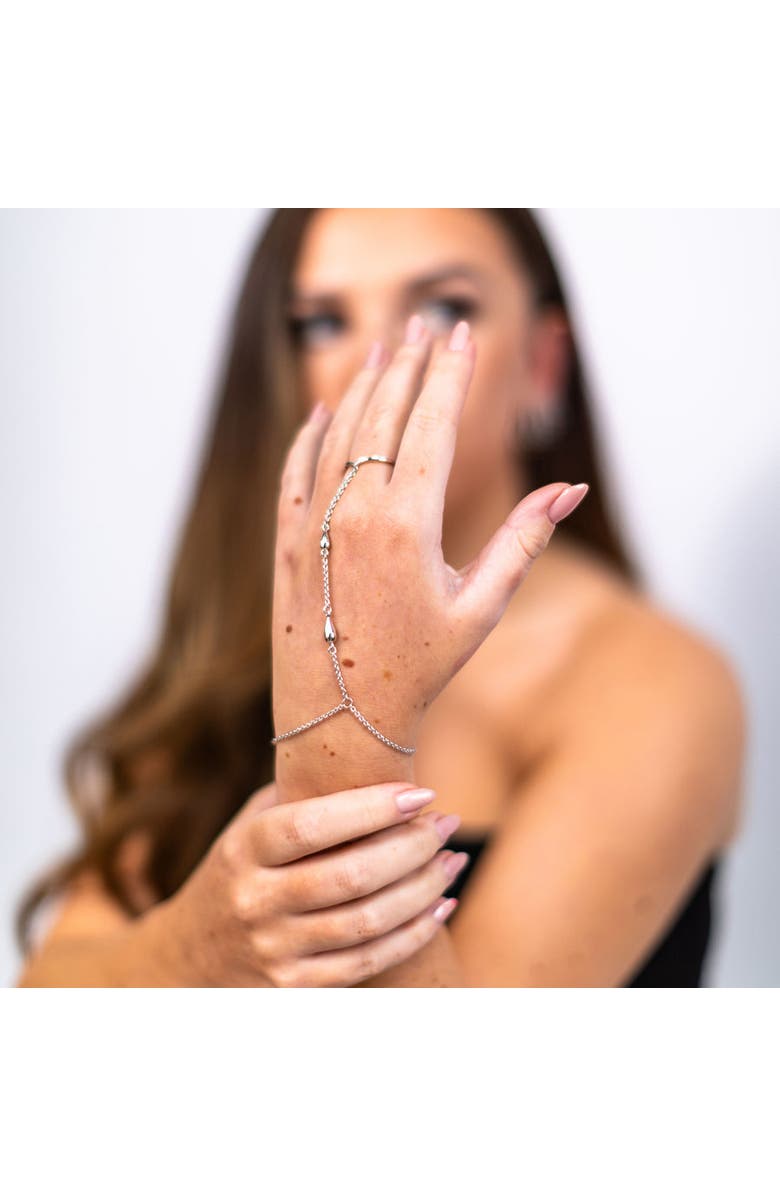 Lucy Quartermaine Double Drop Hand Chain, Alternate, color, Sterling Silver