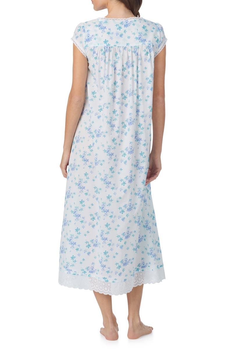 Eileen West Cotton Ballet Nightgown, Alternate, color, White/ Floral