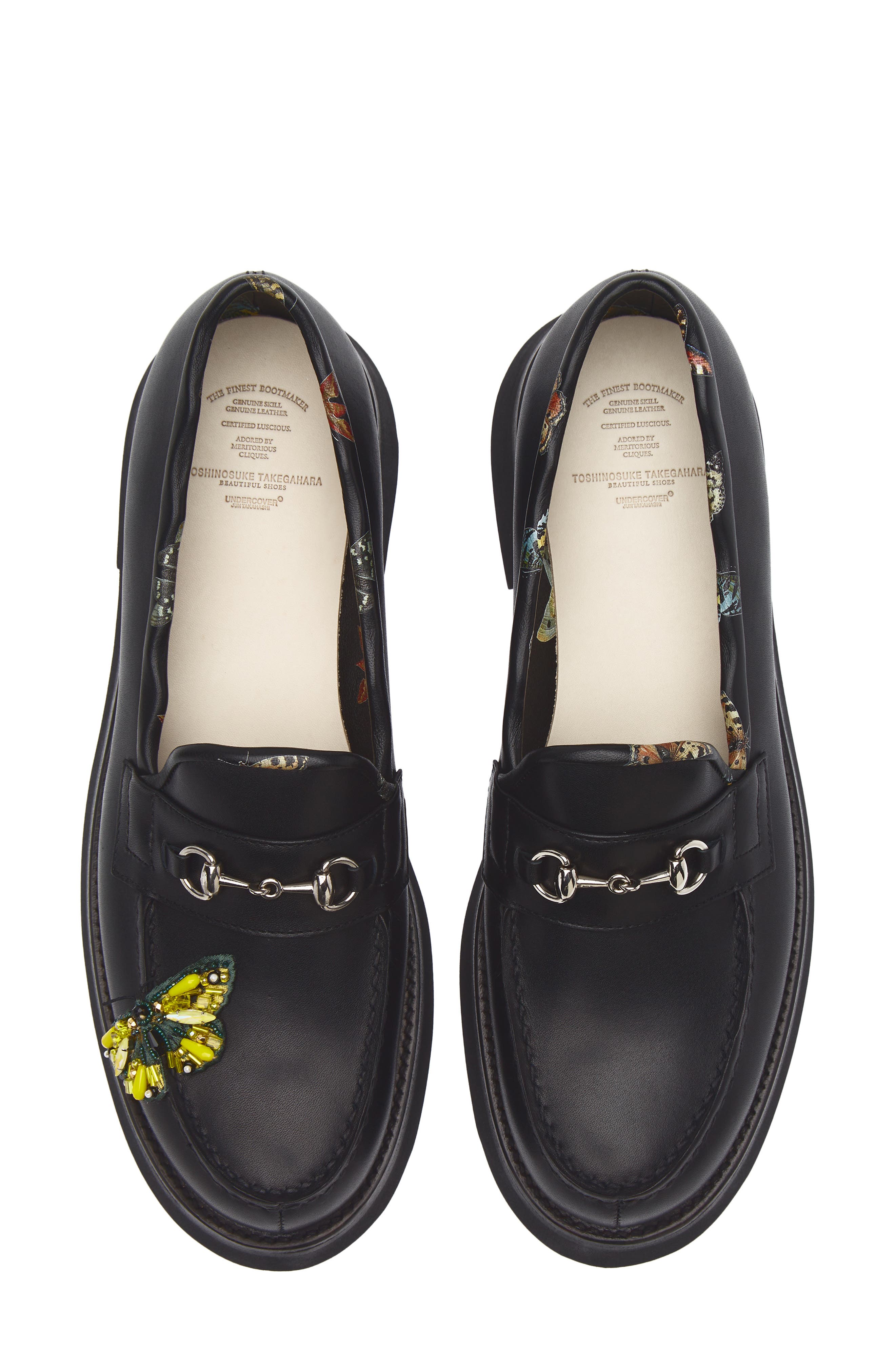 Undercover x Beautiful Shoes Bit Loafer, Alternate, color, Black