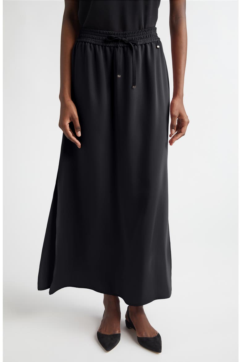 Cady Drawstring Maxi Skirt, Main, color, 9300 BLACK