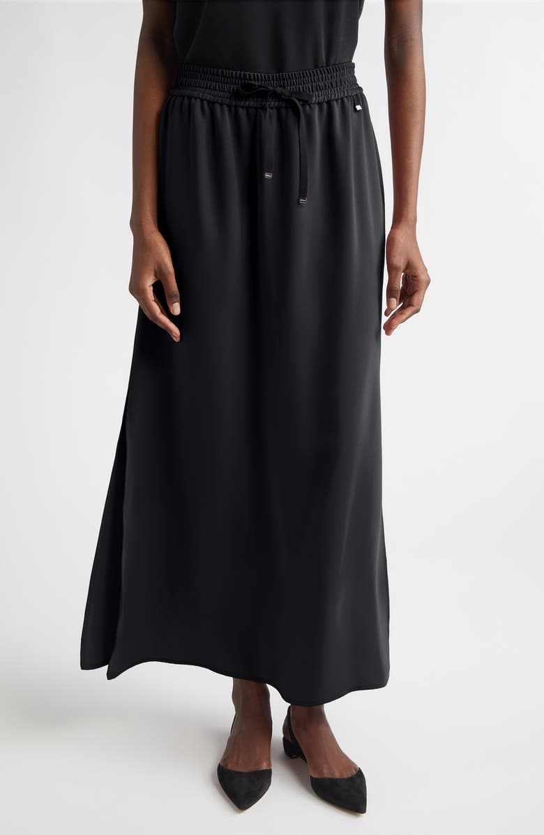 Herno Cady Drawstring Maxi Skirt, Main, color, 9300 Black