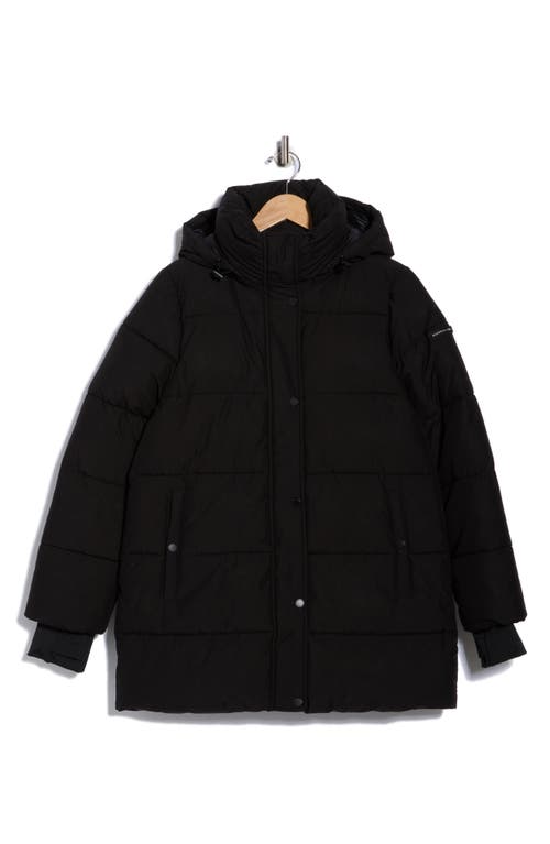 Bcbgeneration Water Resistant Hooded Puffer Jacket In Black