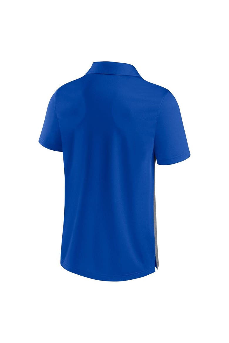Men's Fanatics Royal/Heathered Gray Kentucky Wildcats Split Block Color Block Polo, Alternate, color, Royal