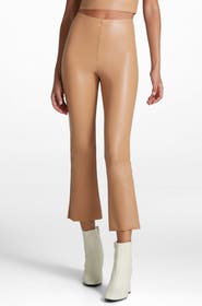 Commando Faux Leather Flare Crop Pull-On Pants