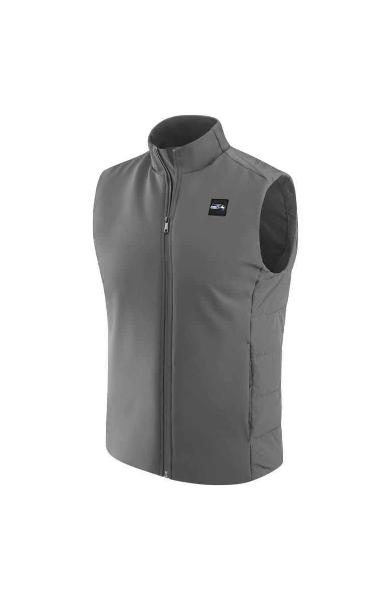 J. Palmer Men's J. Palmer Graphite Seattle Seahawks Front Office Full-Zip Vest, Alternate, color, Graphite