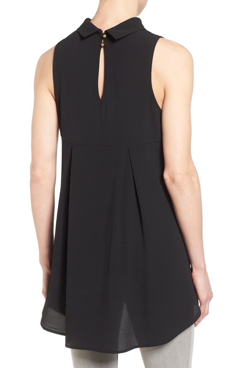 Bobeau Mock Neck Sleeveless High/Low Tunic, Alternate, color,