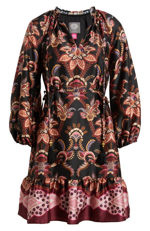 Vince Camuto Floral Long Sleeve Fit & Flare Dress In Multi