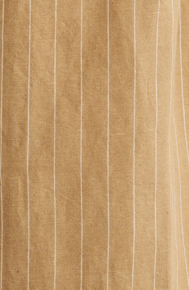 Corridor Boulder Stripe Linen & Cotton Camp Shirt, Alternate, color, Khaki