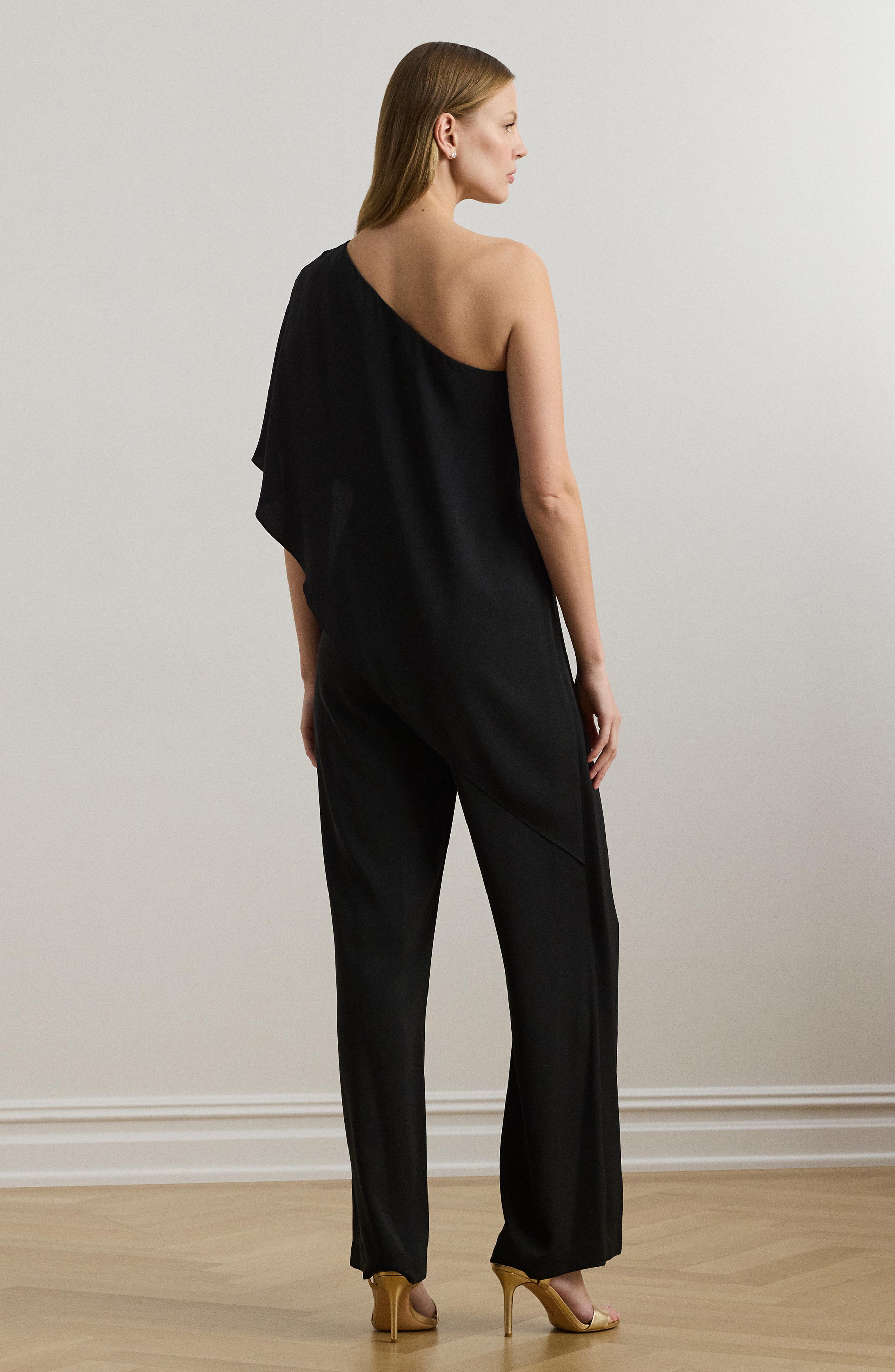 Lauren Ralph Lauren April One-Shoulder Georgette Jumpsuit (Women