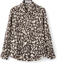 MANGO Dot Print Button-Up Shirt