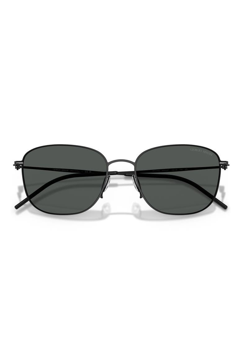 54mm Pillow Sunglasses, Alternate, color, MATTE BLACK / DARK GREY
