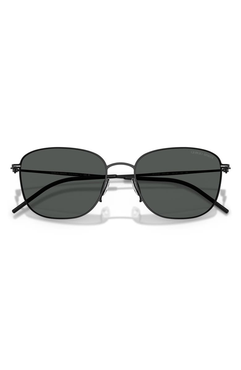 AX Armani Exchange 54mm Pillow Sunglasses, Alternate, color, Matte Black / Dark Grey