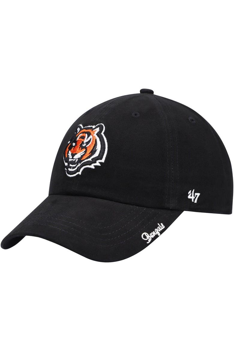 Women's '47 Black Cincinnati Bengals Miata Clean Up Primary Adjustable Hat, Main, color, Black