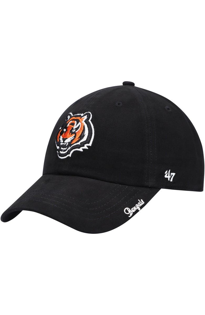 '47 Women's '47 Black Cincinnati Bengals Miata Clean Up Primary Adjustable Hat, Main, color, Black