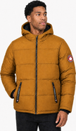 CANADA WEATHER GEAR Men's Fleece Lined Hooded Bubble Puffer Jacket