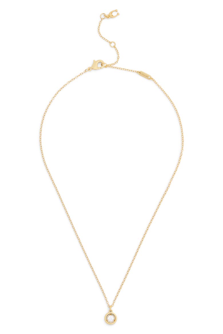 Halo Heart Short Pendant Necklace, Alternate, color, CRYSTAL/ GOLD