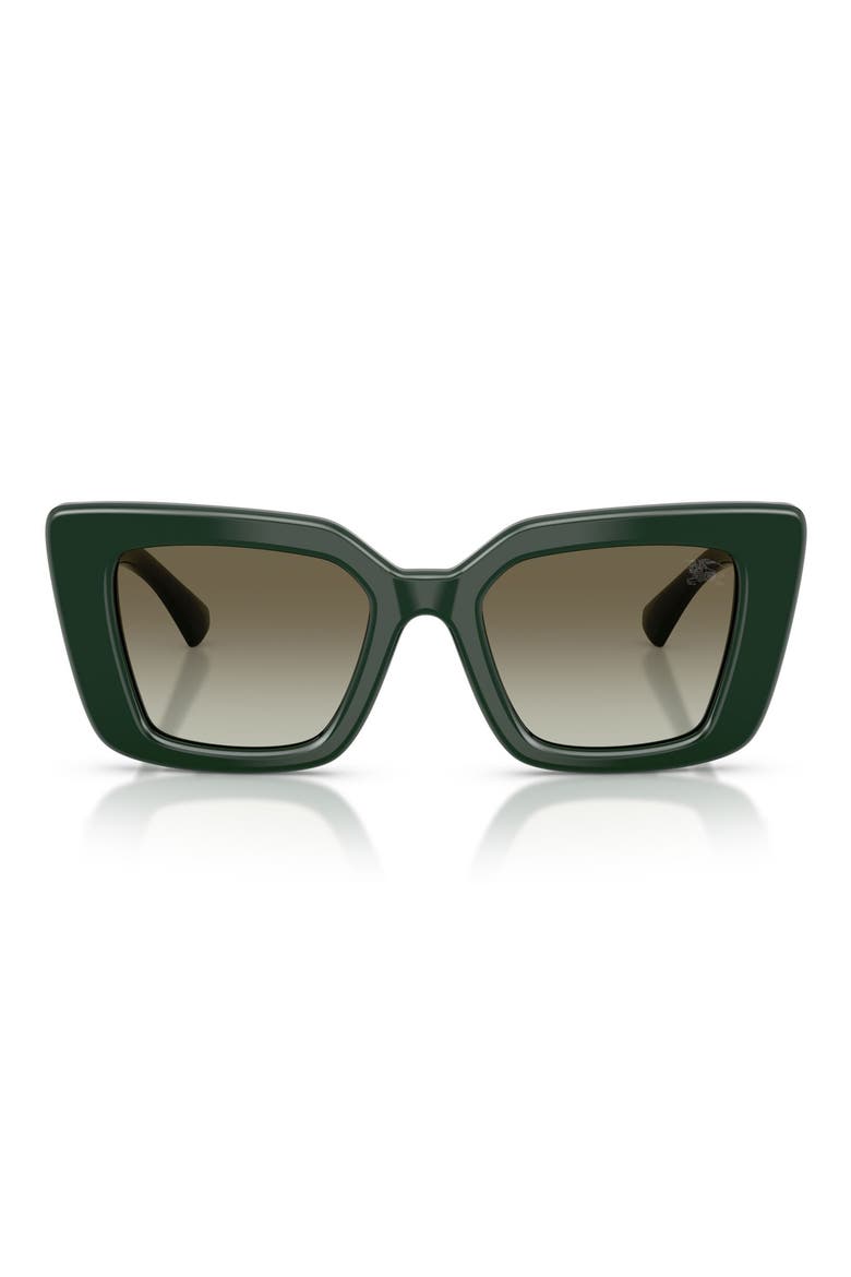 51mm Cat Eye Sunglasses, Main, color, GREEN / GREEN GRADIENT