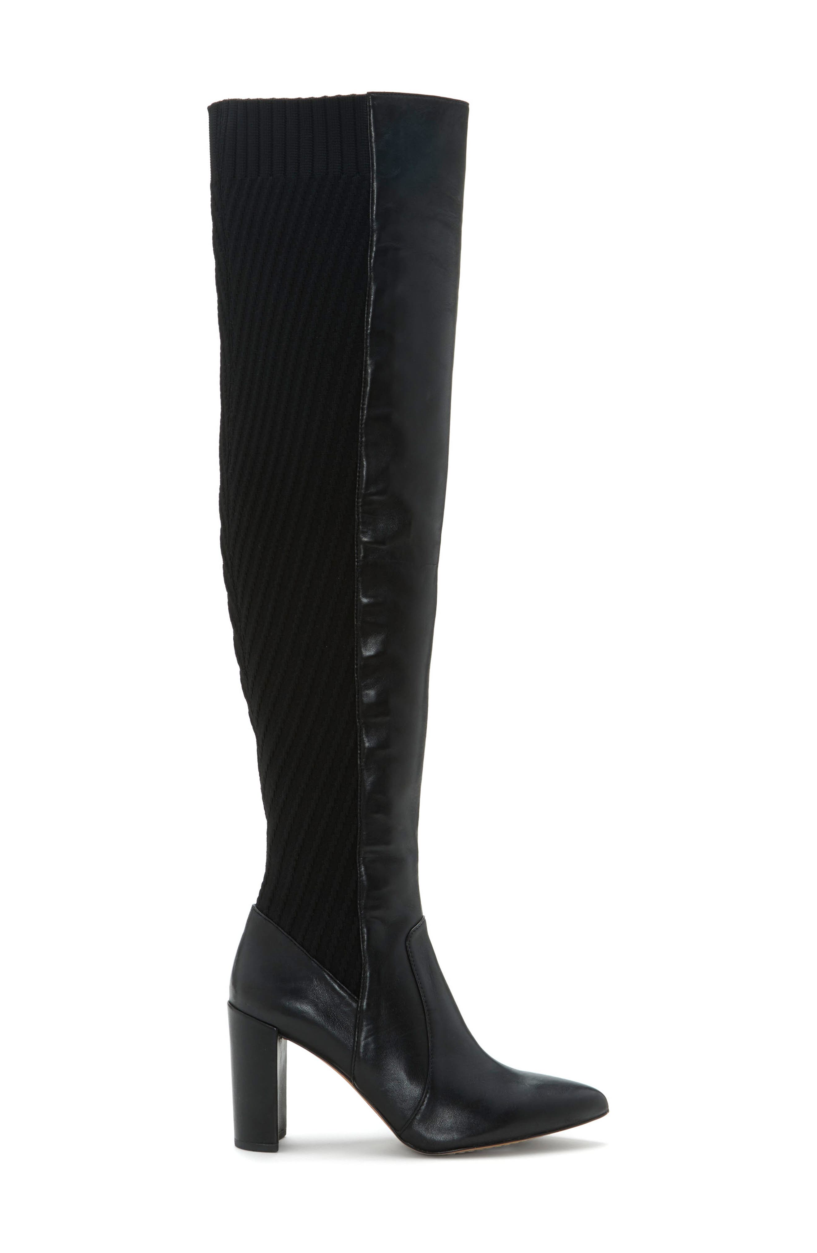 Majestie Over the Knee Boot, Alternate, color, BLACK LEATHER