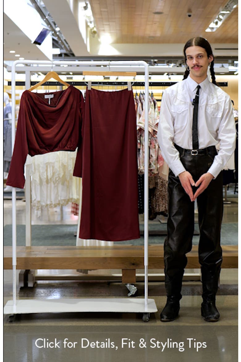Catherine Satin Crop Top & Maxi Skirt Set video