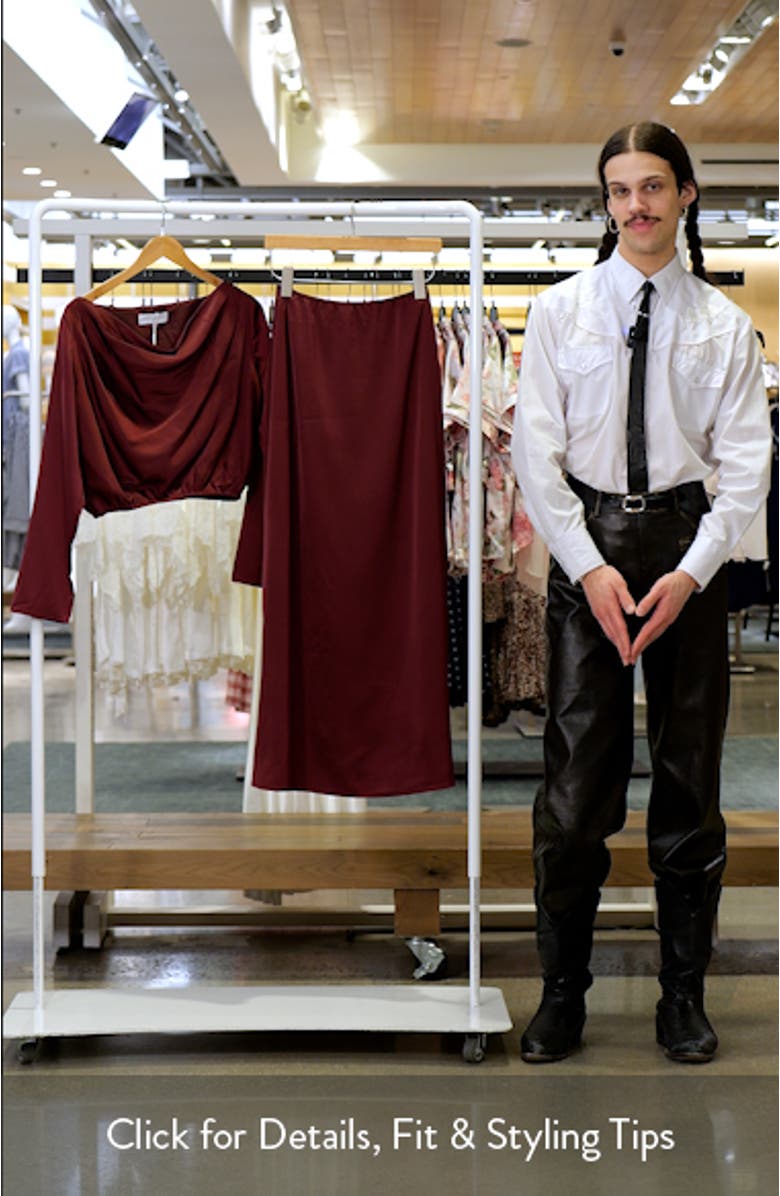 Catherine Satin Crop Top & Maxi Skirt Set, sales video thumbnail