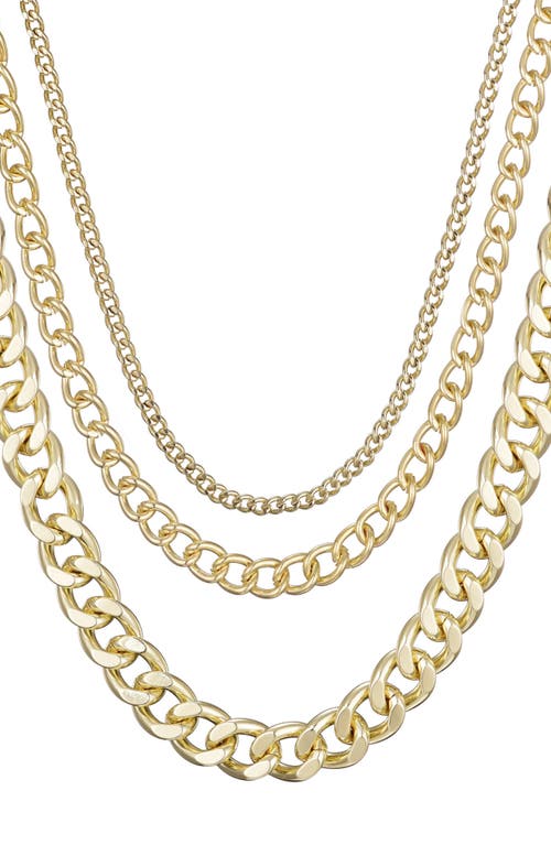 Adornia Layered Chain Necklace In Gold