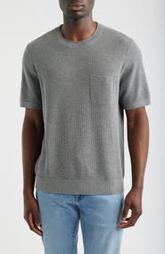 Tommy Bahama Salthill Short Sleeve Cotton & Linen Piqué Sweater