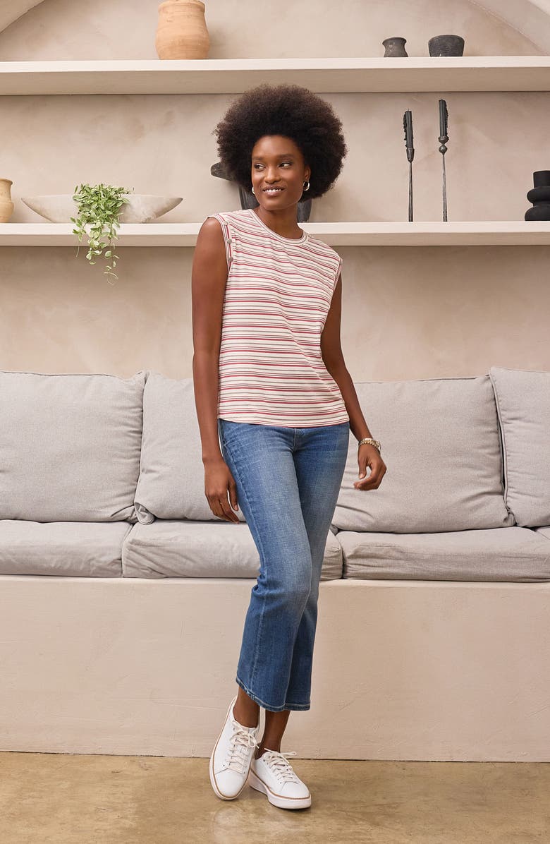 Liverpool Los Angeles Gia Glider Exposed Button Crop Flare Jeans, Alternate, color, 