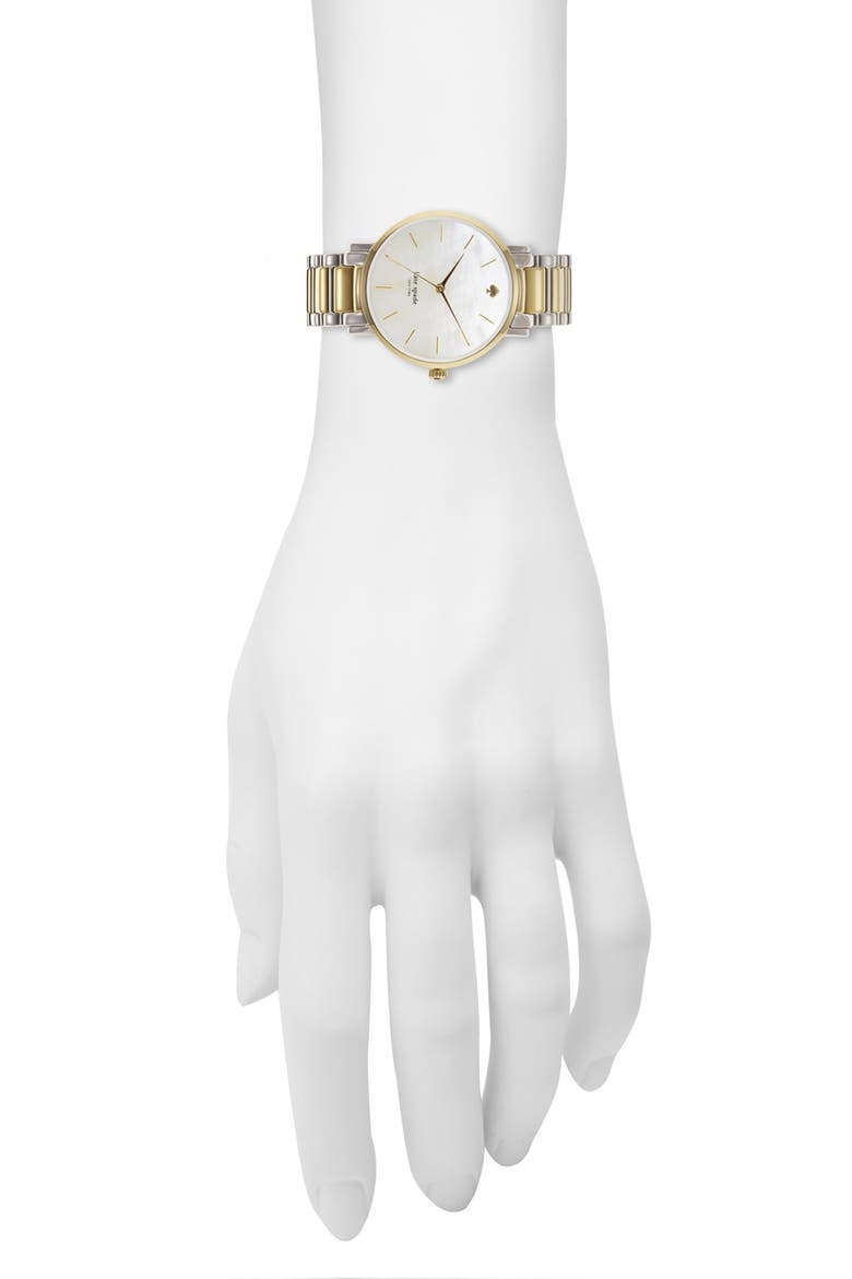 'gramercy' bracelet watch, 34mm, Alternate, color, SILVER/ GOLD