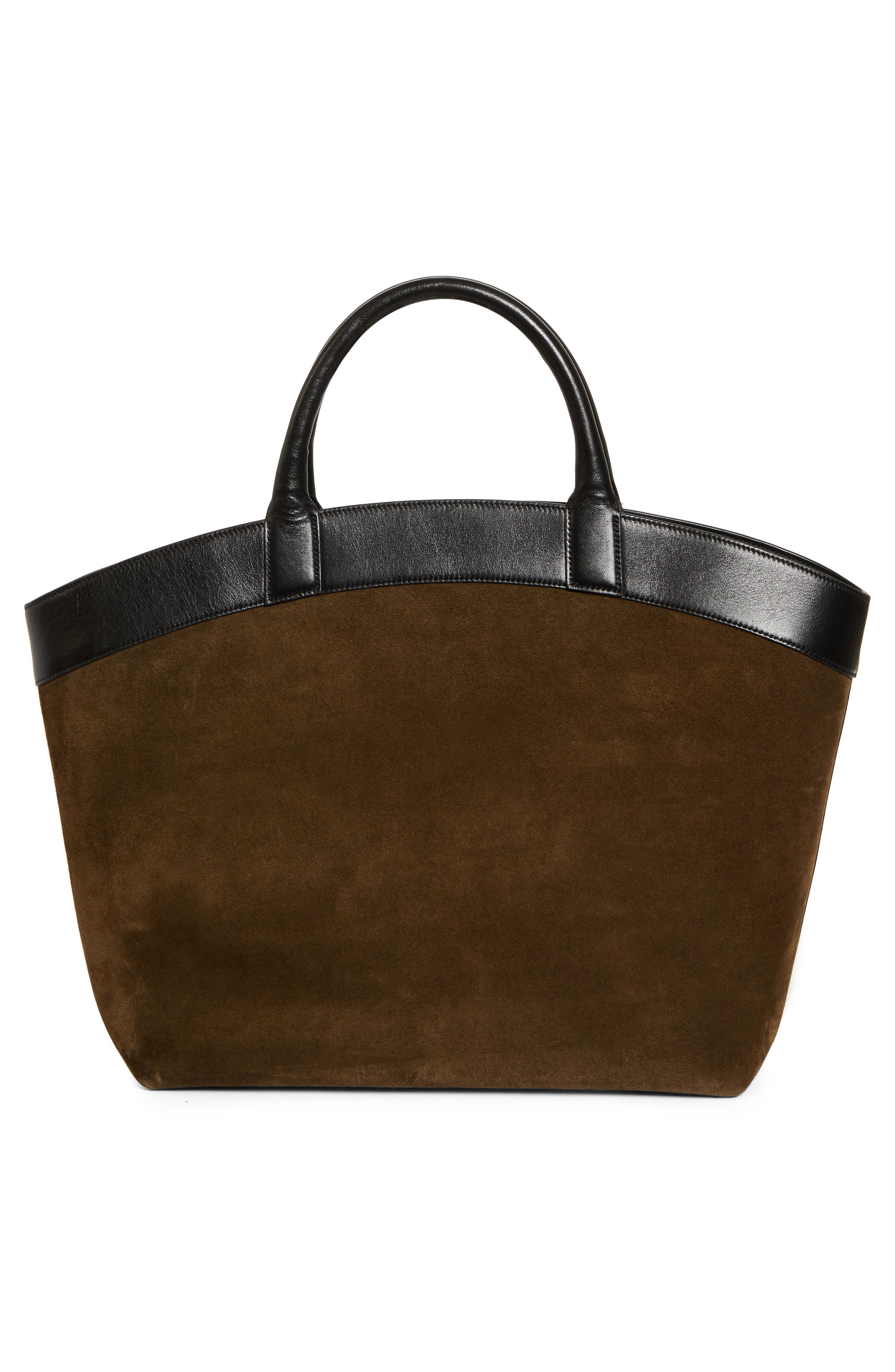 SAVETTE Large Tondo Suede & Leather Tote, Alternate, color, Mink