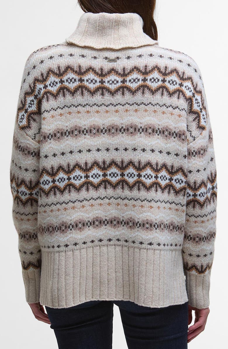 Helen Fair Isle Wool Blend Turtleneck Tunic Sweater