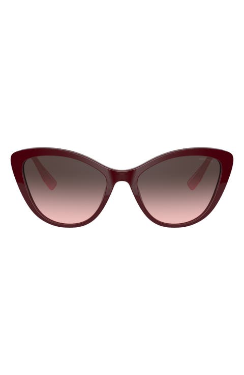 55mm Gradient Cat Eye Sunglasses