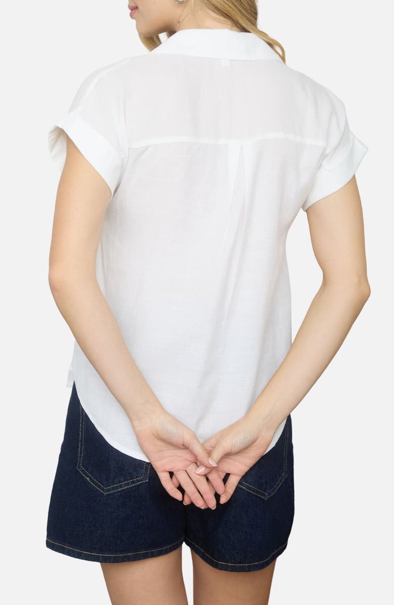 Blu Pepper Half Button Shirt, Alternate, color, Off White