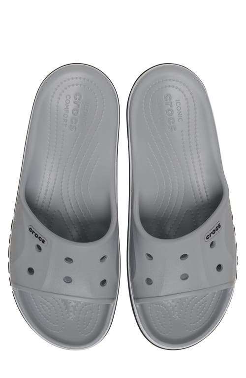 Crocs Bayaband Slide Sandal In Light Grey
