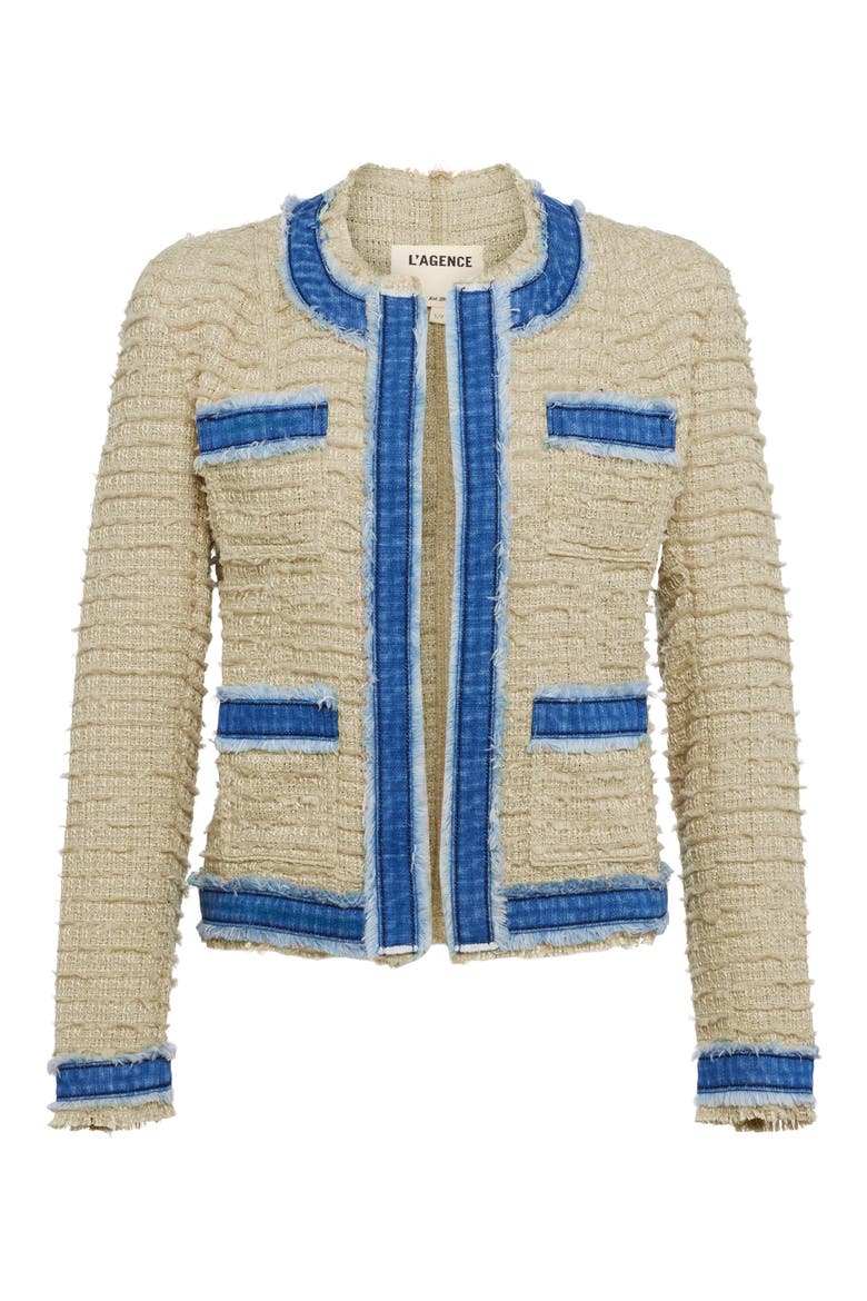 Agnes Tweed Jacket, Alternate, color, OXFORD TAN/ POMONA