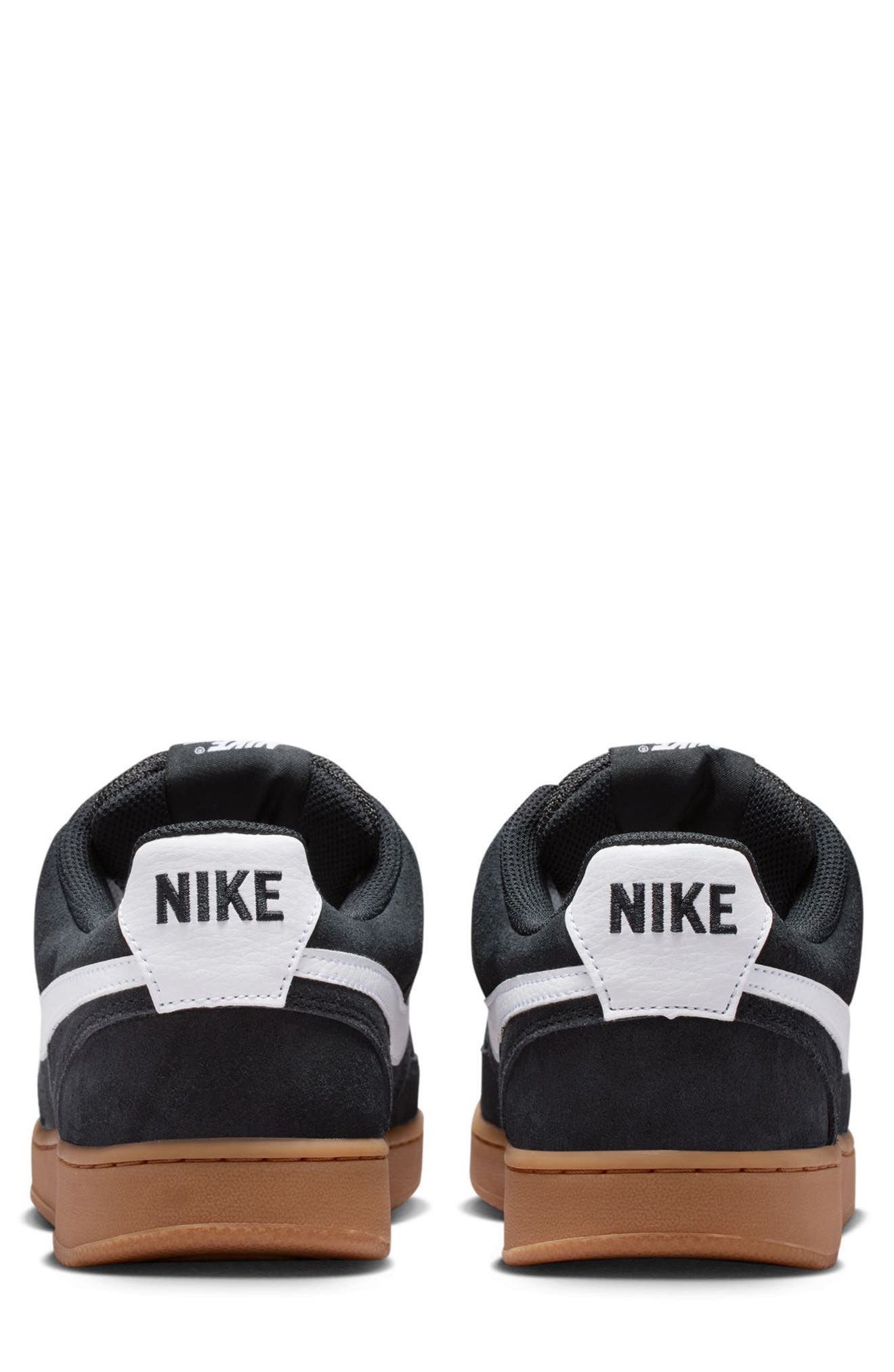 Nike Court Vision Low Top Sneaker, Alternate, color, Black/ Gum Medium Brown