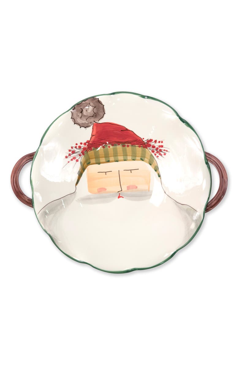 VIETRI Old St. Nick Scallop Handled Bowl, Main, color,