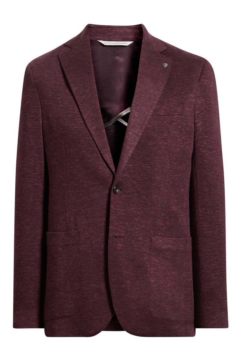 Hartford Knit Wool Blend Sport Coat, Alternate, color, BURGUNDY