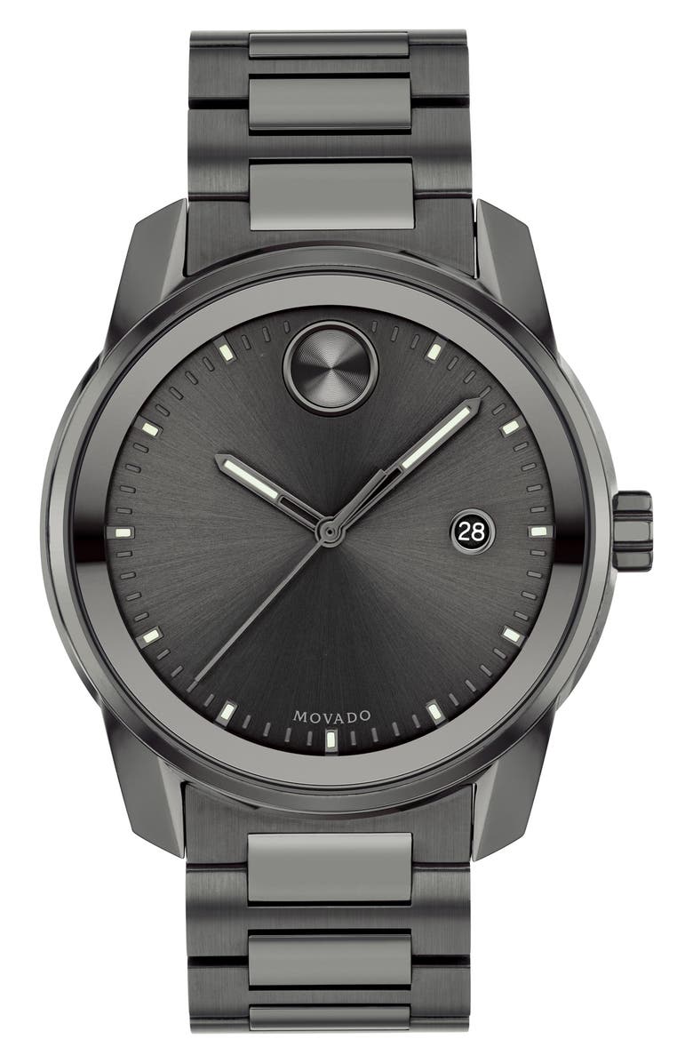 Movado Bold Verso Bracelet Watch, 42mm, Main, color, Gray Dial
