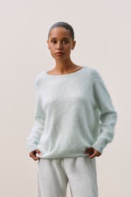 NAKED CASHMERE DOVE BRUSHED CASHMERE BOATNECK