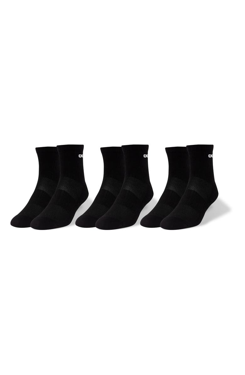 Pair of Thieves 3-Pack Blackout Whiteout Ankle Socks, Main, color, Black/White