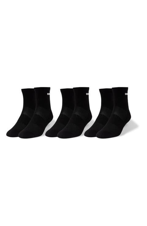 3-Pack Blackout Whiteout Ankle Socks