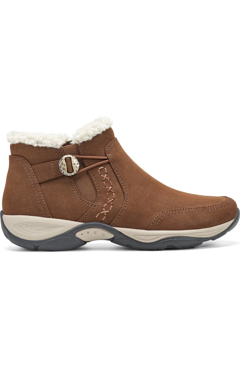 Easy Spirit Erique Water Repellent Faux Shearling Lined Bootie, Alternate, color, Dark Brown