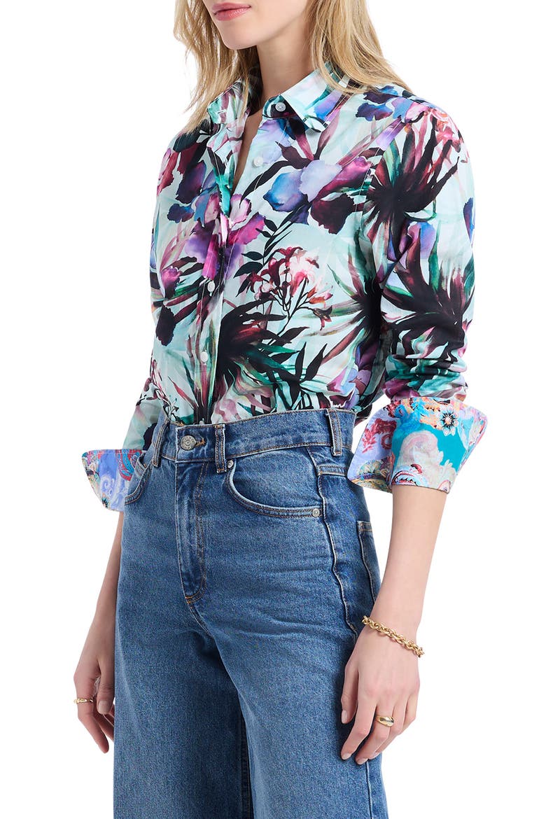 Priscilla Long Sleeve Woven Shirt, Alternate, color, MULTI