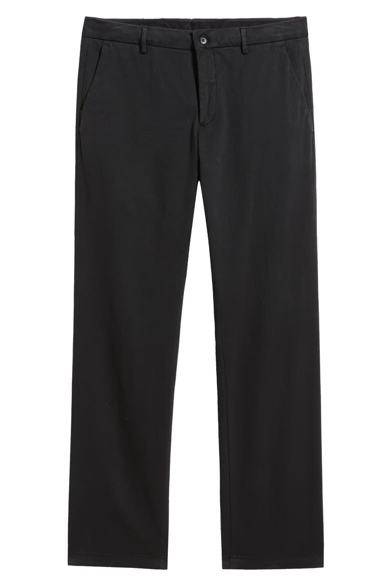 Stretch Cotton Blend Twill Chinos, Alternate, color, CAVIAR