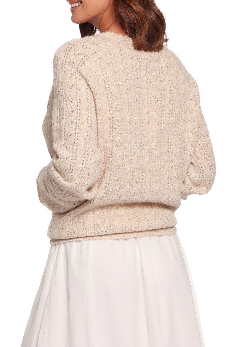 Reece Pointelle Sweater, Alternate, color, SAND