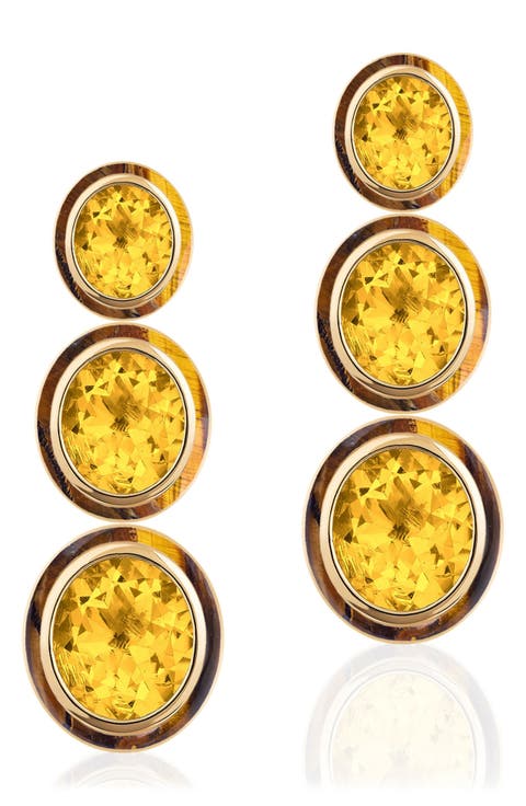 Melange 3-Tier Drop Earrings