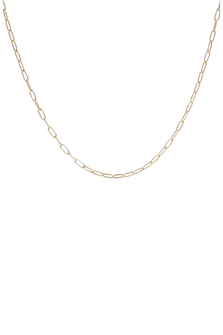 Paperclip Layering Necklace, Main, color, Gold