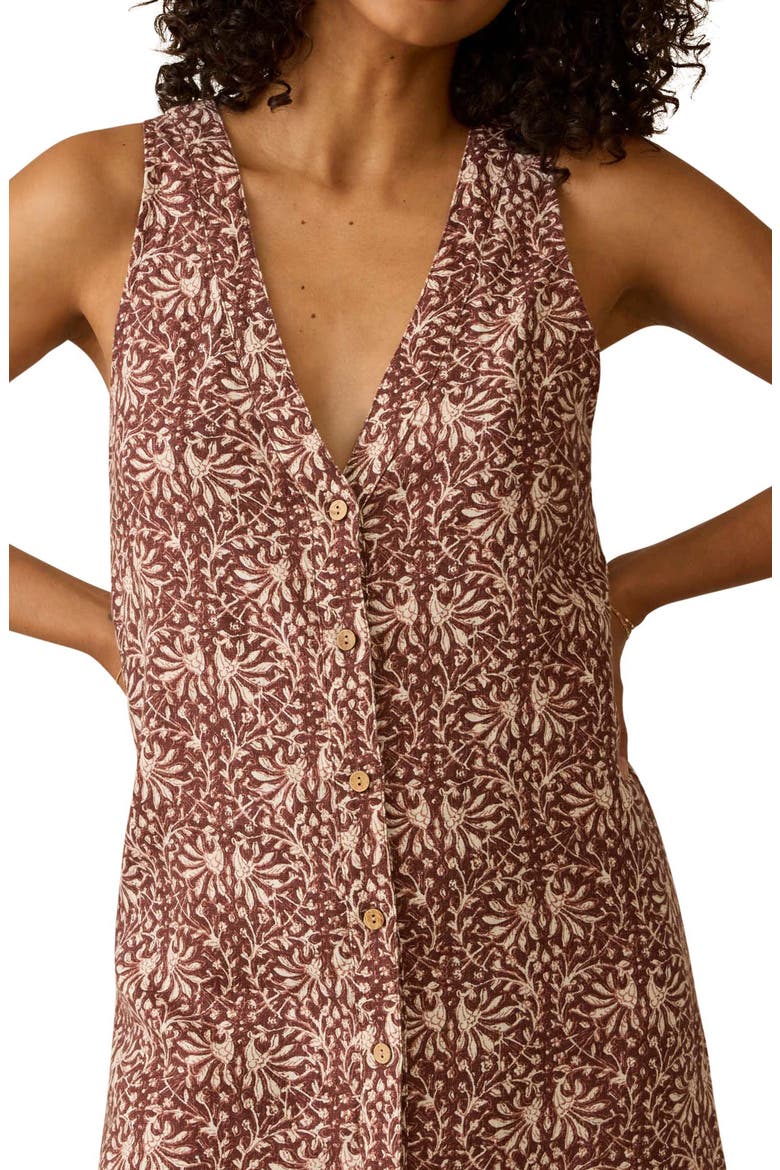 Alston Linen Button-Up Minidress, Alternate, color, SAUSALITO SUNSET