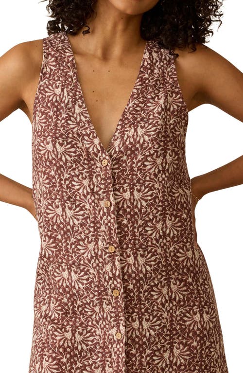 Faherty Alston Linen Button-up Minidress In Multi